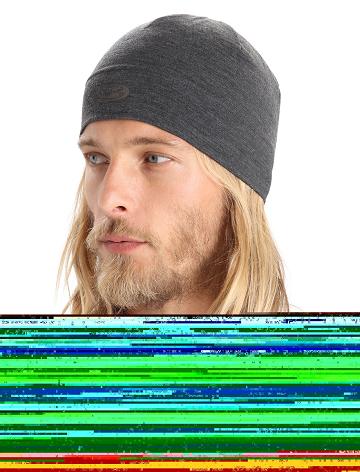 Dámské Klobouky Icebreaker Unisex Merino Chase Beanie Černé Šedé | CZ 1464ILHS